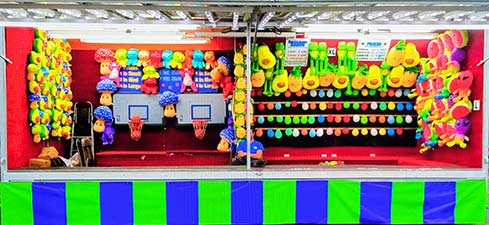 Double Bay Game Trailer Balloon Darts Mini Basketall